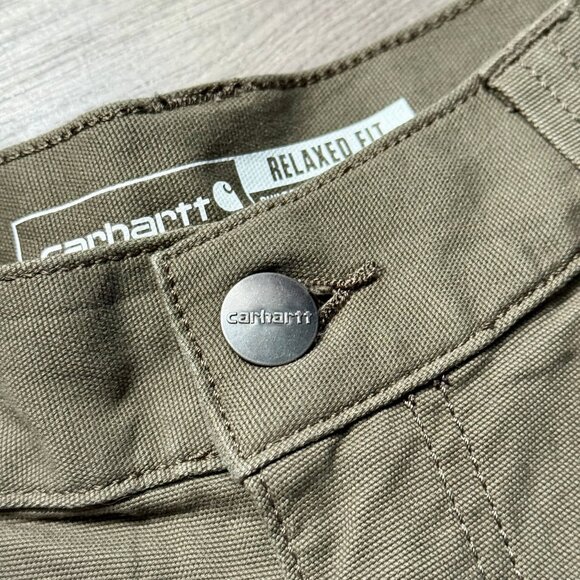 *NEW Carhartt Men's Rugged Flex Canvas Cargo Work Shorts - Brown - Picture 3 of 8